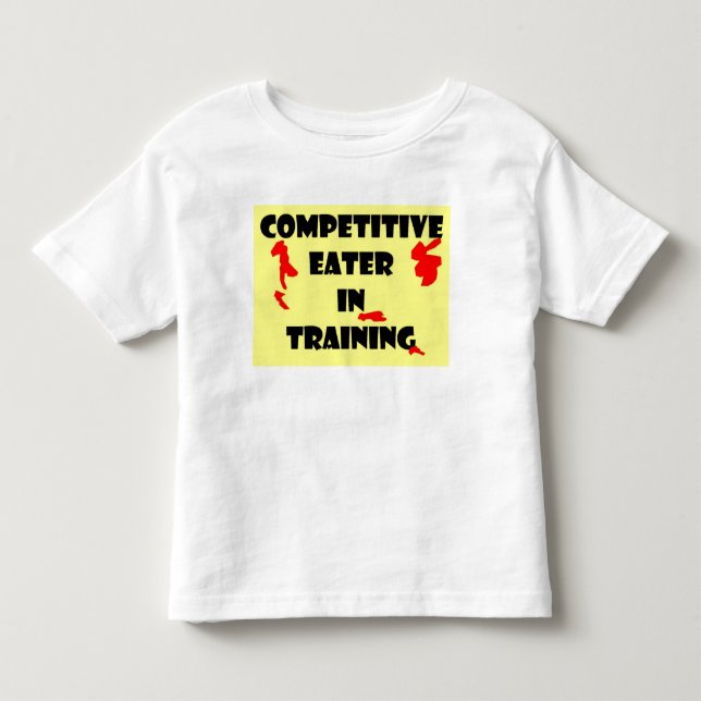T-shirt Pour Les Tous Petits Mangeur concurrentiel dans la formation (Devant)