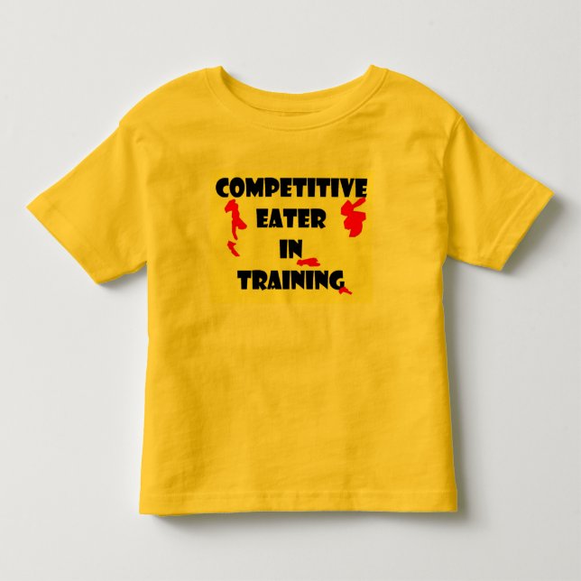T-shirt Pour Les Tous Petits Mangeur concurrentiel dans la formation (Devant)