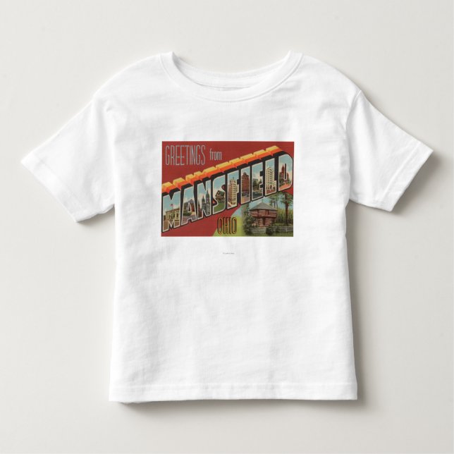 T-shirt Pour Les Tous Petits Mansfield, Ohio - grandes scènes de lettre (Devant)