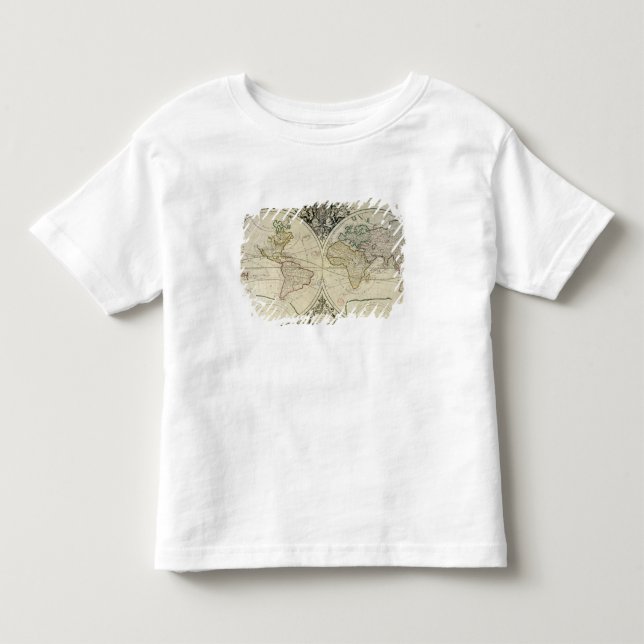 T-shirt Pour Les Tous Petits Mappamonde Geo-Hydrographique (Devant)
