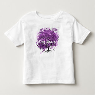 T-shirt Pour Les Tous Petits Mariage de feuille de coeur pourpre de forêt