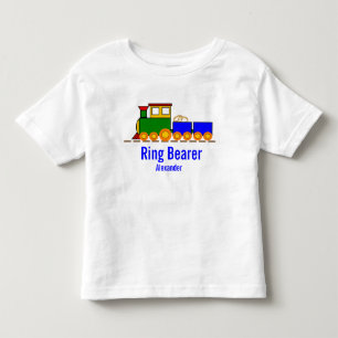 T-shirt Pour Les Tous Petits Mariage du train du garçon avec nom du porteur de