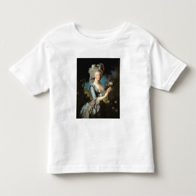 T-shirt Pour Les Tous Petits Marie Antoinette avec un rose, 1783 (Devant)
