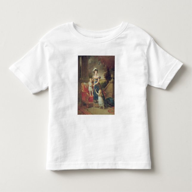 T-shirt Pour Les Tous Petits Marie-Caroline de Bourbon avec ses Enfants (Devant)