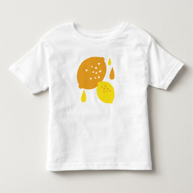 T-shirt Pour Les Tous Petits Marine Blue Lemon Art - Refresh Citrus Design (Devant)
