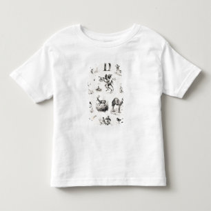 T-shirt Pour Les Tous Petits Marquez avec des lettres D d'une amorce