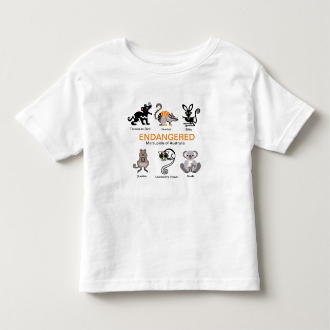 T-shirt Pour Les Tous Petits MARSUPIALS - Faune - Animaux en danger - (Devant)