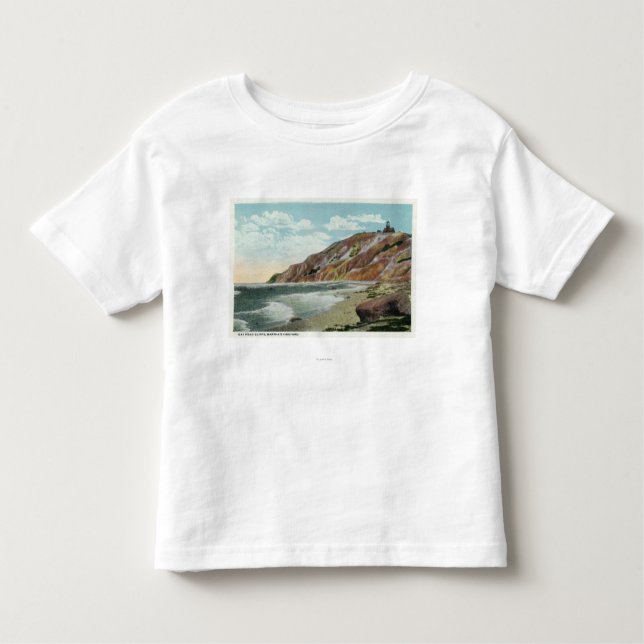T-shirt Pour Les Tous Petits Martha's Vineyard, vue principale gaie de falaises (Devant)