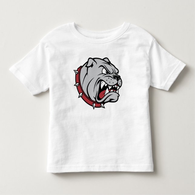 T-shirt Pour Les Tous Petits Mascotte de bouledogue féroce | Conception de bébé (Devant)