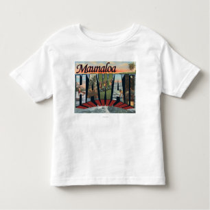 T-shirt Pour Les Tous Petits Maunaloa, Hawaï - grandes scènes de lettre