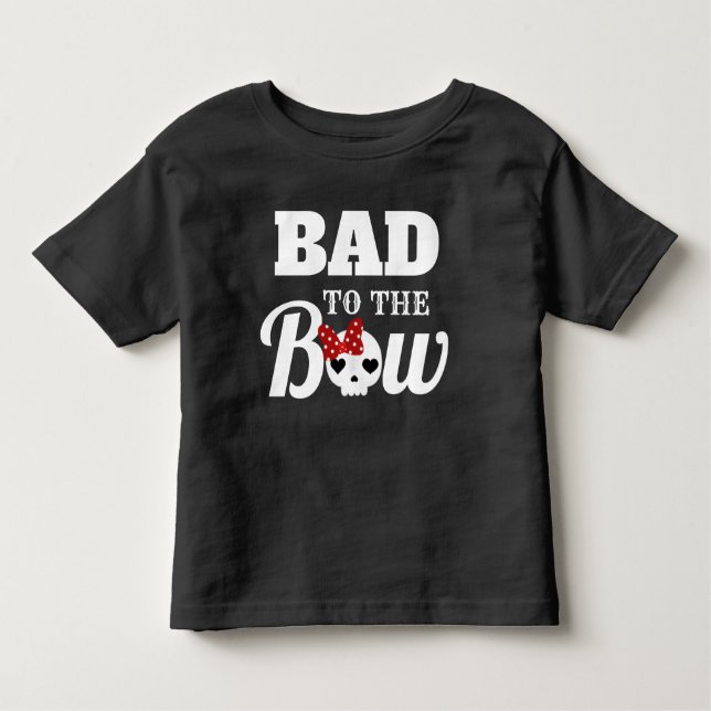 T-shirt Pour Les Tous Petits Mauvais à la Chemise Bow (Devant)
