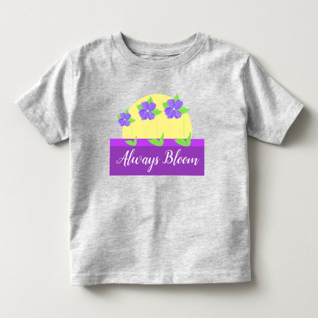 T-shirt Pour Les Tous Petits Mauve et jaune (Devant)