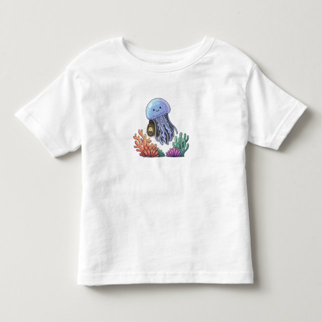 T-shirt Pour Les Tous Petits Méduse Lanterne Océanique (Devant)