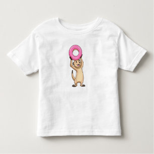 T-shirt Pour Les Tous Petits Meerkat avec Donut