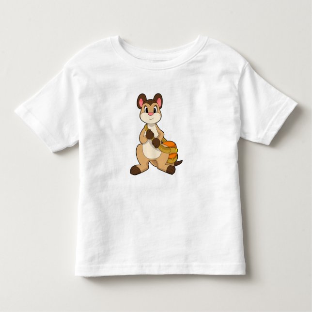 T-shirt Pour Les Tous Petits Meerkat avec sac (Devant)