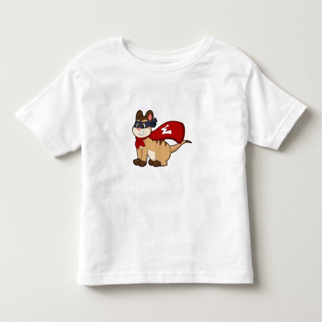 T-shirt Pour Les Tous Petits Meerkat en héros avec masque (Devant)