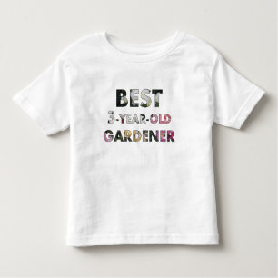 T-shirt Pour Les Tous Petits Meilleur Gardener Rose de 3 ans
