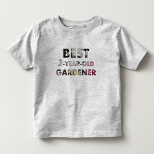 T-shirt Pour Les Tous Petits Meilleur Gardener Rose de 3 ans