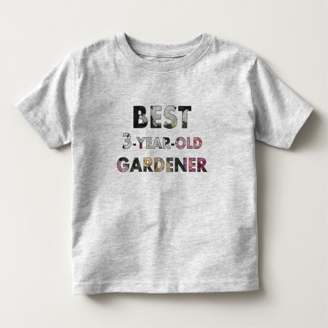 T-shirt Pour Les Tous Petits Meilleur Gardener Rose de 3 ans (Devant)
