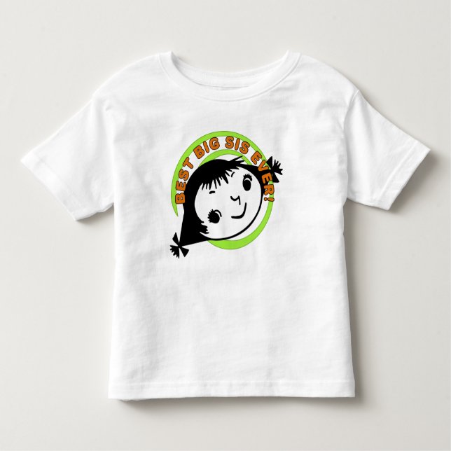 T-shirt Pour Les Tous Petits Meilleur Grand Sis Rétro (Devant)