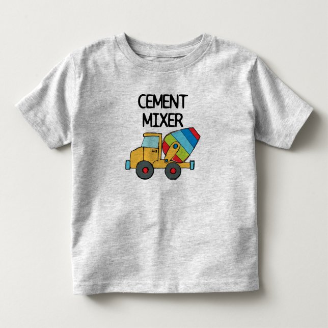 T-shirt Pour Les Tous Petits Mélangeur de ciment (Devant)