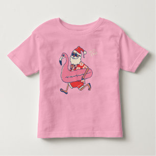 T-shirt Pour Les Tous Petits Mele Kalikimaka Père Noël Flamant rose Noël Getawa