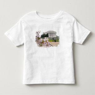 T-shirt Pour Les Tous Petits Mémorial Thomas Jefferson avec cerisiers en fleurs