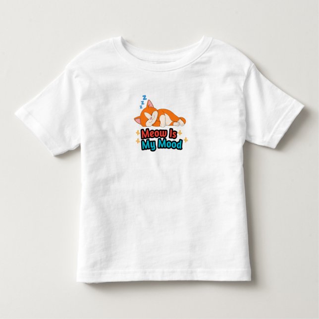 T-shirt Pour Les Tous Petits Meow Is My Mood Cat Funny (Devant)