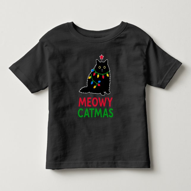 T-shirt Pour Les Tous Petits Meowy Noël (Devant)