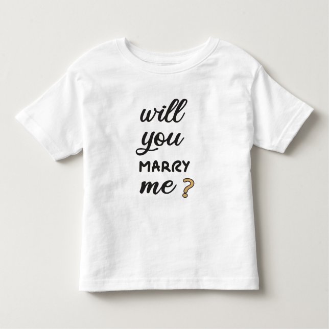 T-shirt Pour Les Tous Petits M'épouseras-tu ? (Devant)