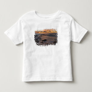 T-shirt Pour Les Tous Petits Mer des Caraïbes, îles Caïmanes.  Ondes écrasa