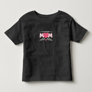 T-shirt Pour Les Tous Petits Mère Art I Love My Maman