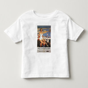 T-shirt Pour Les Tous Petits Mère et fils sur l'affiche de chemin de fer de