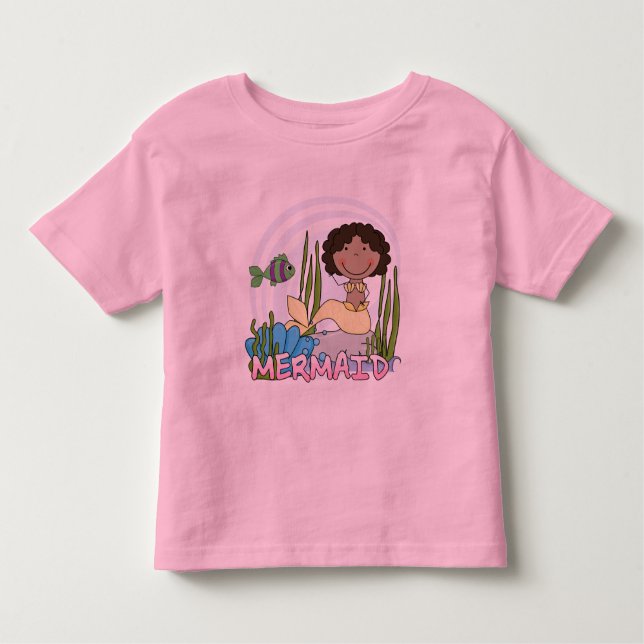 T-shirt Pour Les Tous Petits Mermaid - Chemises et cadeaux afro-américains (Devant)