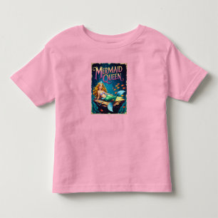 T-shirt Pour Les Tous Petits Mermaid Queen Toddler Girls Ocean Princess Tee
