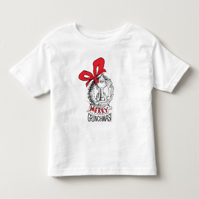 T-shirt Pour Les Tous Petits Merry Grinchmas Wreath (Devant)