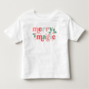 T-shirt Pour Les Tous Petits Merry Magic - Colorée Typographie de vacances