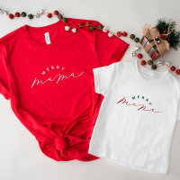 Merry Mini joli Script Toddler Christmas Shirt