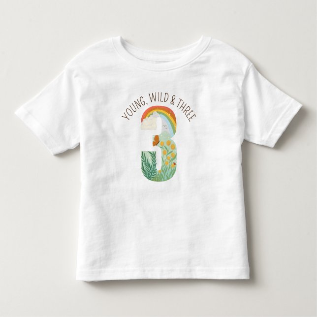 T-shirt Pour Les Tous Petits Merveille naturelle Troisième anniversaire (Devant)