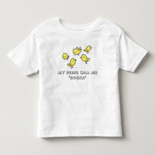 T-shirt Pour Les Tous Petits Mes piaulements m'appellent "Booka "