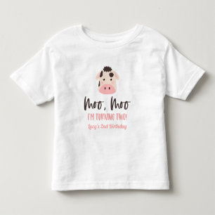 T-shirt Pour Les Tous Petits Meuh Meuh J'ai Deux Ans Fête d'anniversaire de 2 a