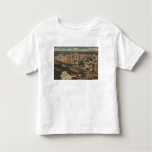 T-shirt Pour Les Tous Petits Miami, la Floride - vue aérienne du centre ville