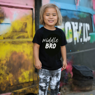 T-shirt Pour Les Tous Petits MIDDLE BRO bébé frère faire-part, cadeau de frère