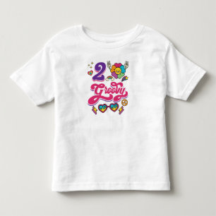 T-shirt Pour Les Tous Petits Mignon 2ème anniversaire tout-petit 2 super