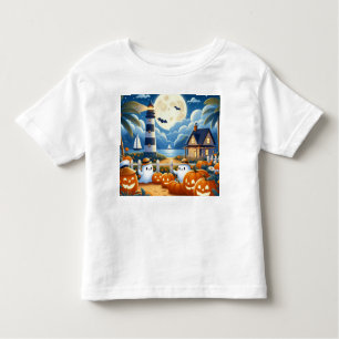T-shirt Pour Les Tous Petits Mignon, Nautique/côtier Halloween fantôme/citrouil