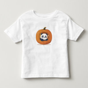 T-shirt Pour Les Tous Petits Mignon Panda de citrouille d'Halloween