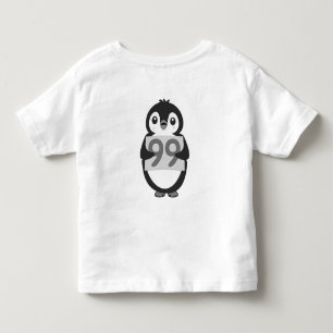 T-shirt Pour Les Tous Petits Mignon pingouin tenant un panneau avec le numéro 9