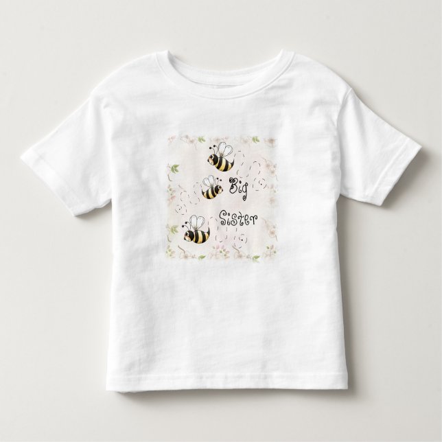 T-shirt Pour Les Tous Petits Mignonne Abeilles de pays Grande Soeur (Devant)