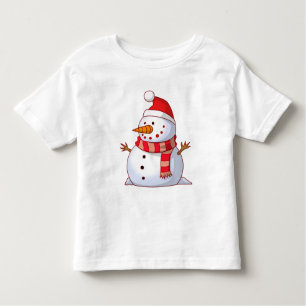 T-shirt Pour Les Tous Petits Mignonne bonhomme de neige de Noël