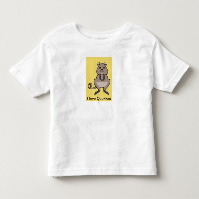 T-shirt Pour Les Tous Petits Mignonne - J'aime QUOKKAS - Australie - Nature (Devant)